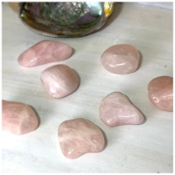 Rose Quartz, Large Tumbled Crystal, Hand Stone, Palm Crystal - 1 Per Order - Picture 6 of 7